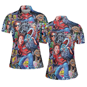 Back To The 80s Pop Culture 80s Movies Characters AOP Men/Women Polo Shirt