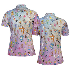 80s 90s Commercial Cereal Mascots AOP Men/Women Polo Shirt