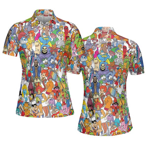 90s Cartoon Legends AOP Men/Women Polo Shirt