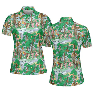 Bear and Friends Winnie the Pooh AOP Men/Women Polo Shirt