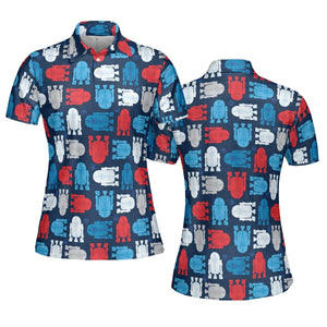 R2-D2 Star Wars 4th of July Pattern AOP Men/Women Polo Shirt