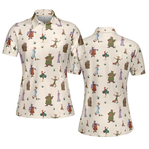Oo-de-lally Robin Hood Characters AOP Men/Women Polo Shirt