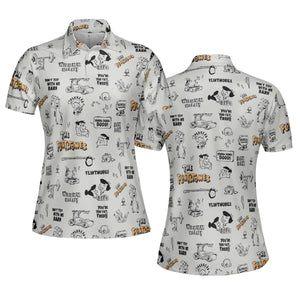 Don't Toy with Me Barn The Flintstones AOP Men/Women Polo Shirt