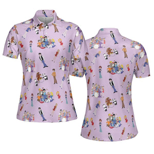 70s The Brady Kids Cartoon AOP Men/Women Polo Shirt