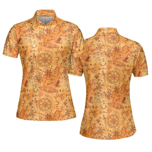 Vintage Adventure Map Indiana Jones AOP Men/Women Polo Shirt