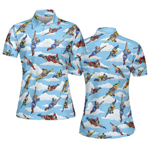 Parody Couples Duo Ambiguously AOP Men/Women Polo Shirt