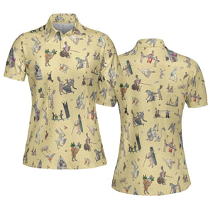Killer Rabbit The Medieval Marginalia AOP Men/Women Polo Shirt