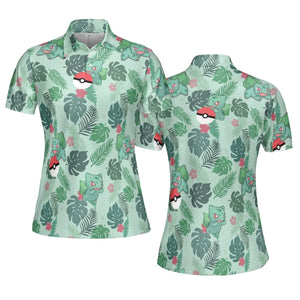 Bulbasaur Pokemon Pattern AOP Men/Women Polo Shirt
