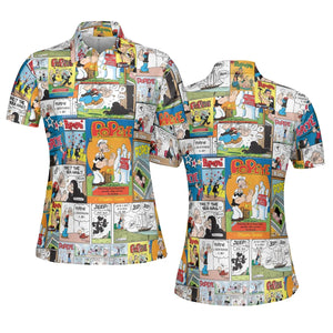 Olive Oyl Popeye Comic AOP Men/Women Polo Shirt