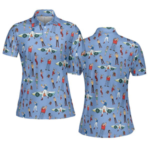 Speed Racer Characters Pattern AOP Men/Women Polo Shirt
