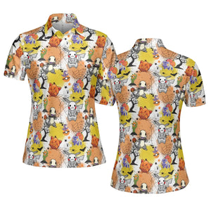 Spooky Costume Pikachu Charmander Jigglypuff Bulbasaur Pokemon AOP Men/Women Polo Shirt