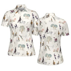 Dog Walking Look Alikes 101 Dalmations AOP Men/Women Polo Shirt