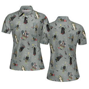 Classic Monsters Halloween AOP Men/Women Polo Shirt