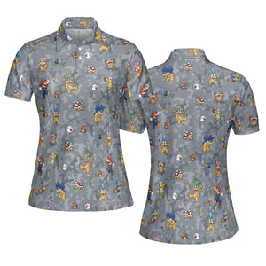 Super Mario Nintendo Video Game AOP Men/Women Polo Shirt
