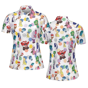 Emotion Characters Inside Out AOP Men/Women Polo Shirt