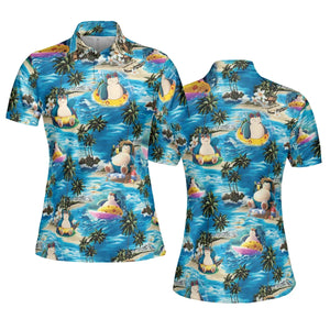 Snorlax Surfing Summer Vibes AOP Men/Women Polo Shirt