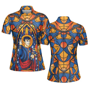 Stained Glass Star Trek AOP Men/Women Polo Shirt