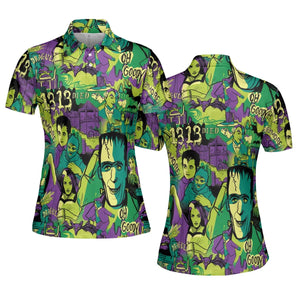 Oh Groovy Frankenstein Universal Horror AOP Men/Women Polo Shirt