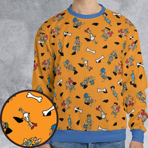 Stone Age The Flintstones Characters All-over Print Sweatshirt
