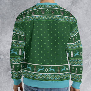 Fatman with red suit Ugly Christmas Sweatshirt