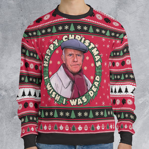 Victor Meldrew One Foot In The Grave Ugly Christmas Sweatshirt