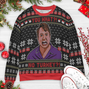 No Turkey Peep Show Ugly Christmas Sweatshirt
