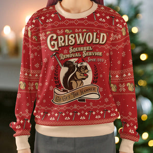 Griswold Squirrel Removal Service Ugly Christmas Sweatshirt