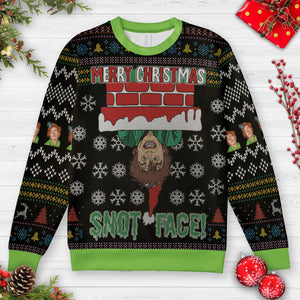 Merry Christmas Snotface Ugly Christmas Sweatshirt
