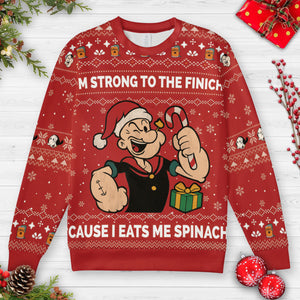 Strong To The Christmas Finich Ugly Christmas Sweatshirt