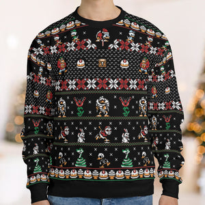 Pixel Duckburg Ducktales Ugly Christmas Sweatshirt