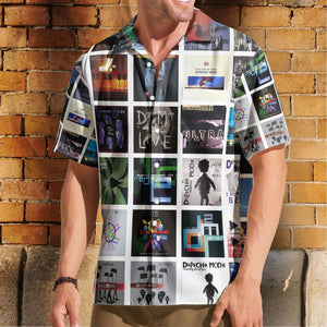 Depeche Mode Hawaiian Shirt โ Album Cover Collage Synth Pop Summer Button Up