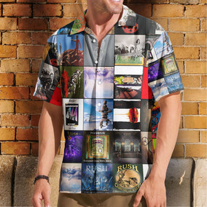 Rush Hawaiian Shirt β Album Cover Collage Progressive Rock Summer Button Up