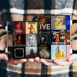 Billie Eilish Accent Mug Alt-Pop Album Art Collage Gift