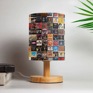 AC/DC Album Cover Collage Fabric Lamp Rock & Roll Home Decor