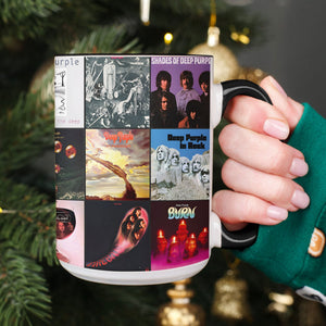 Deep Purple Accent Mug Classic Rock Album Cover Collage Gift