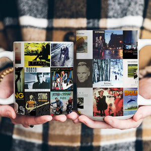 Sting Accent Mug Classic Album Cover Collage Gift for Music Lovers