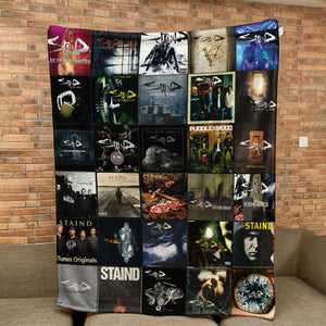 Staind Sherpa Blanket Iconic Album Cover Collage for Rock Fans