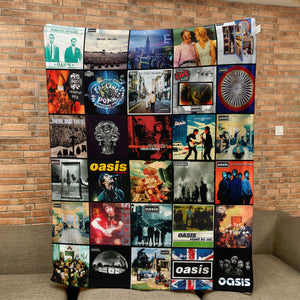 Oasis Sherpa Blanket A Britpop Journey Through Iconic Eras