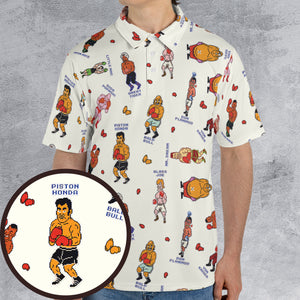 Retro Game Punch Out AOP Men/Women Polo Shirt