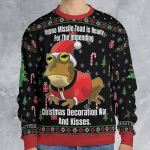 Hypno Missile Toad Ugly Christmas Sweatshirt