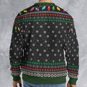The Jolliest Fat Man and Silent Ho Ho Ugly Christmas Sweatshirt