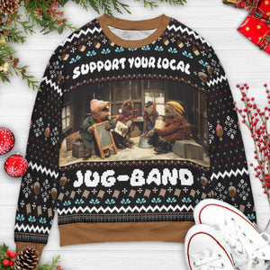 Support Your Local Band Ugly Christmas Sweatshirt