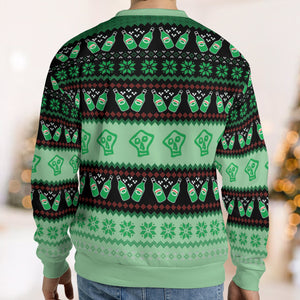 You Fuzzy Little Man Peach Ugly Christmas Sweatshirt