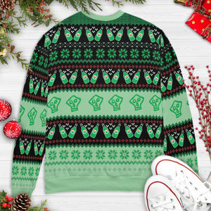 You Fuzzy Little Man Peach Ugly Christmas Sweatshirt