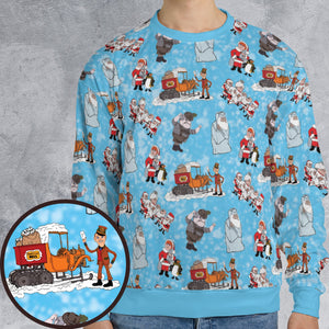 Christmas Characters Santa Claus Is Comin' to Town All-over Print Sweatshirt
