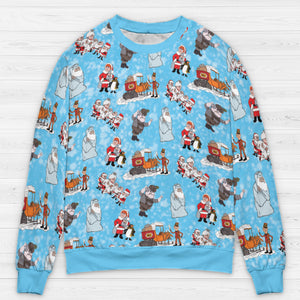 Christmas Characters Santa Claus Is Comin' to Town All-over Print Sweatshirt