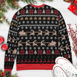 Jackie Daytona Regular Human What We Do In The Shadows Ugly Christmas Sweatshirt