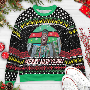 Merry New Year Trading Places Ugly Christmas Sweatshirt