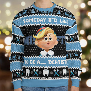 I'd Like To be A Dentist Misfit Rudolph the Red Nosed Reindeer Ugly Christmas Sweatshirt
