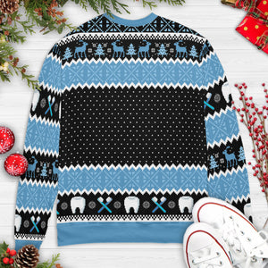 I'd Like To be A Dentist Misfit Rudolph the Red Nosed Reindeer Ugly Christmas Sweatshirt